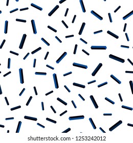 Dark BLUE vector seamless, isometric layout with flat lines. Colorful shining illustration with lines on abstract template. Template for business cards, websites.