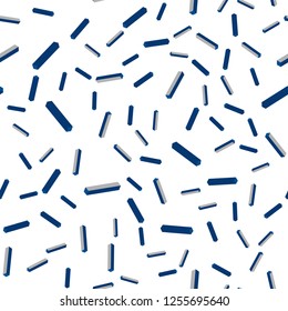 Dark BLUE vector seamless, isometric pattern with sharp lines. Glitter abstract illustration with colorful sticks. Pattern for design of fabric, wallpapers.