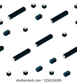 Dark BLUE vector seamless, isometric template with rhombus. Rectangles on abstract background with colorful gradient. Texture for window blinds, curtains.