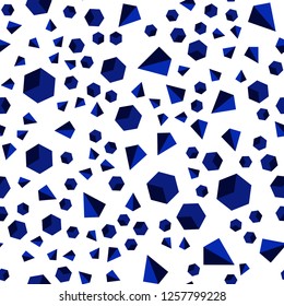 Dark BLUE vector seamless, isometric backdrop with lines, rhombus. Lines, rhombus with colorful gradient. Design for textile, fabric, wallpapers.