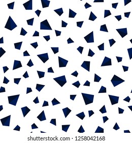 Dark BLUE vector seamless, isometric pattern with polygonal style. Glitter abstract illustration with triangular shapes. Design for wallpaper, fabric makers.