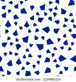 Dark BLUE vector seamless, isometric pattern with polygonal style. Glitter abstract illustration with triangular shapes. Pattern for design of fabric, wallpapers.