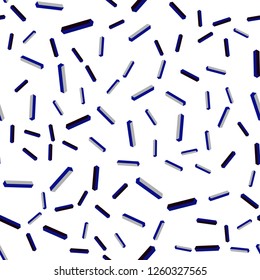 Dark BLUE vector seamless, isometric texture with colored lines. Blurred decorative design in simple style with lines. Design for textile, fabric, wallpapers.
