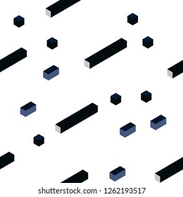 Dark BLUE vector seamless, isometric cover in polygonal style. Abstract gradient illustration with rectangles. Template for business cards, websites.