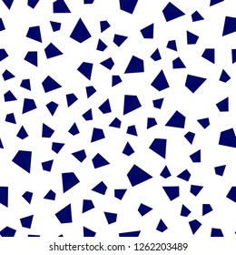 Dark BLUE vector seamless, isometric backdrop with lines, triangles. Illustration with set of colorful triangles. Texture for window blinds, curtains.