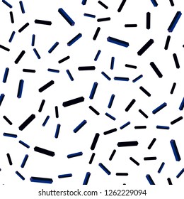 Dark BLUE vector seamless, isometric template with repeated sticks. Lines on blurred abstract background with gradient. Design for wallpaper, fabric makers.