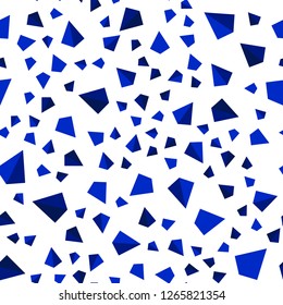 Dark BLUE vector seamless, isometric background with triangles. Triangles on abstract background with colorful gradient. Texture for window blinds, curtains.