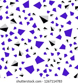 Dark BLUE vector seamless, isometric pattern with polygonal style. Beautiful illustration with triangles in nature style. Design for textile, fabric, wallpapers.