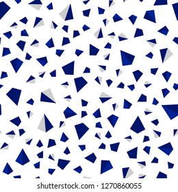 Dark BLUE vector seamless, isometric layout with lines, triangles. Triangles on abstract background with colorful gradient. Pattern for trendy fabric, wallpapers.