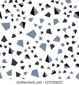 Dark BLUE vector seamless, isometric backdrop with lines, triangles. Decorative design in abstract style with triangles. Template for business cards, websites.