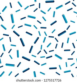 Dark BLUE vector seamless, isometric pattern with sharp lines. Shining colored illustration with sharp stripes. Template for business cards, websites.