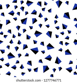 Dark BLUE vector seamless, isometric cover with polygonal style. Modern abstract illustration with colorful triangles. Texture for window blinds, curtains.