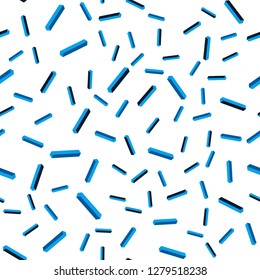 Dark BLUE vector seamless, isometric texture with colored lines. Shining colored illustration with sharp stripes. Texture for window blinds, curtains.
