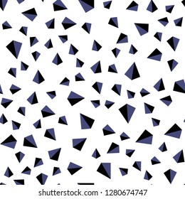 Dark BLUE vector seamless, isometric layout with lines, triangles. Modern abstract illustration with colorful triangles. Design for textile, fabric, wallpapers.