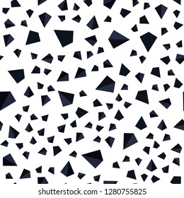 Dark BLUE vector seamless, isometric texture with triangular style. Triangles on abstract background with colorful gradient. Texture for window blinds, curtains.