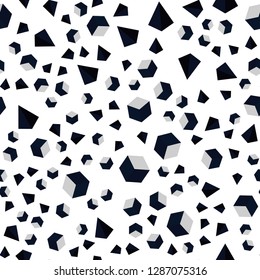 Dark BLUE vector seamless, isometric texture with poly style with cubes. Lines, rhombus with colorful gradient. Design for wallpaper, fabric makers.