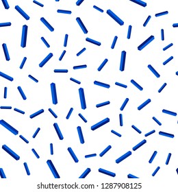Dark BLUE vector seamless, isometric layout with flat lines. Shining colored illustration with sharp stripes. Pattern for trendy fabric, wallpapers.