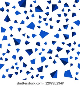 Dark BLUE vector seamless, isometric layout with lines, triangles. Illustration with set of colorful triangles. Design for wallpaper, fabric makers.