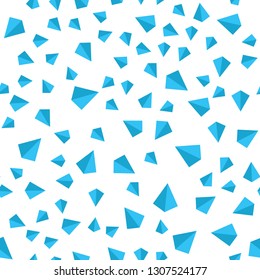 Dark BLUE vector seamless, isometric texture with triangular style. Abstract gradient illustration with triangles. Pattern for design of fabric, wallpapers.