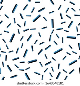 Vector azul oscuro sin fisuras, diseño isométrico con líneas planas. Líneas sobre fondo abstracto borroso con degradado. Diseño para tejidos, tejidos, tapicerías.