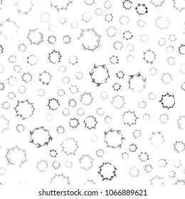 Dark BLUE vector seamless  layout with circle shapes. Blurred decorative design in abstract style with bubbles. Pattern can be used for futuristic ad, booklets.