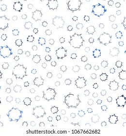 Dark BLUE vector seamless  layout with circle shapes. Blurred decorative design in abstract style with bubbles. New design for ad, poster, banner of your website.