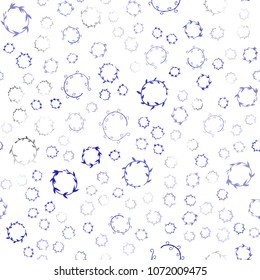 Dark BLUE vector seamless  layout with circle shapes. Blurred decorative design in abstract style with bubbles. Pattern can be used for beautiful websites.