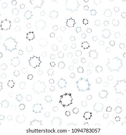 Dark BLUE vector seamless layout with circle shapes. Abstract illustration with colored bubbles in nature style. New design for ad, poster, banner of your website.