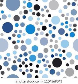 Dark BLUE vector seamless layout with circle shapes. Illustration with set of shining colorful abstract circles. Pattern can be used for beautiful websites.