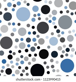 Dark BLUE vector seamless layout with circle shapes. Illustration with set of shining colorful abstract circles. Pattern can be used for beautiful websites.