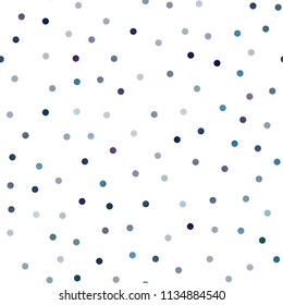 Dark BLUE vector seamless layout with circle shapes. Abstract illustration with colored bubbles in nature style. Completely new template for your brand book.