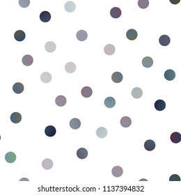 Dark BLUE vector seamless layout with circle shapes. Abstract illustration with colored bubbles in nature style. The pattern can be used for aqua ad, booklets.