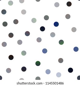 Dark BLUE vector seamless layout with circle shapes. Beautiful colored illustration with blurred circles in nature style. Completely new template for your brand book.