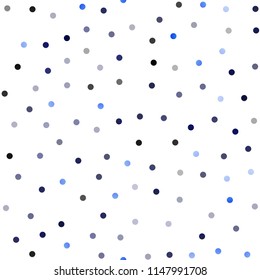 Dark BLUE vector seamless layout with circle shapes. Modern abstract illustration with colorful water drops. Beautiful design for your business natural advert.
