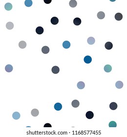 Dark BLUE vector seamless layout with circle shapes. Illustration with set of shining colorful abstract circles. The pattern can be used for aqua ad, booklets.