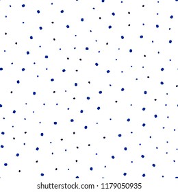 Dark BLUE vector seamless layout with circle shapes. Beautiful colored illustration with blurred circles in nature style. Design for textile, fabric, wallpapers.