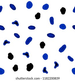 Dark BLUE vector seamless layout with circle shapes. Abstract illustration with colored bubbles in nature style. Pattern for design of fabric, wallpapers.