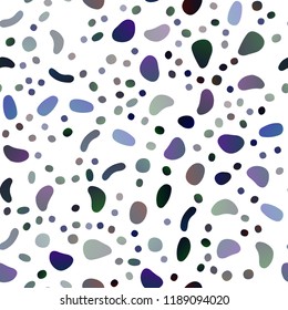 Dark BLUE vector seamless layout with circle spots. Blurred decorative design in abstract style with bubbles. Trendy design for wallpaper, fabric makers.