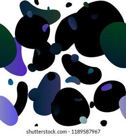 Dark BLUE vector seamless layout with circle spots. Abstract illustration with colored bubbles in nature style. Pattern for design of window blinds, curtains.