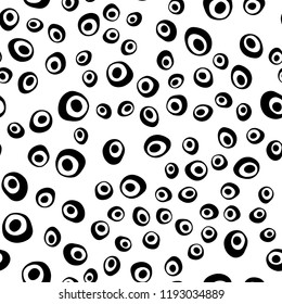Dark BLUE vector seamless layout with circle spots. Abstract illustration with colored bubbles in nature style. Trendy design for wallpaper, fabric makers.