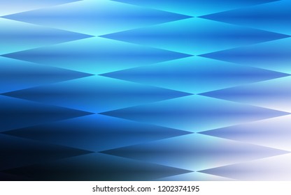 Dark BLUE vector seamless layout with lines, rectangles. Decorative design in abstract style with rectangles. Pattern for design of window blinds, curtains.