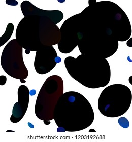 Dark BLUE vector seamless layout with circle spots. Colorful illustration with blurred circles in nature style. Template for business cards, websites.