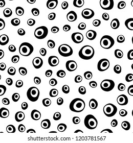Dark BLUE vector seamless layout with circle spots. Illustration with set of shining colorful abstract circles. Trendy design for wallpaper, fabric makers.