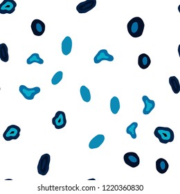 Dark BLUE vector seamless layout with circle shapes. Blurred bubbles on abstract background with colorful gradient. Template for business cards, websites.