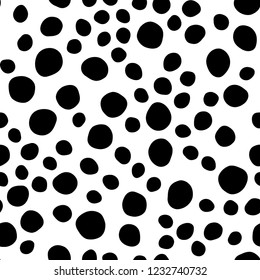 Dark BLUE vector seamless layout with circle spots. Blurred decorative design in abstract style with bubbles. Pattern for trendy fabric, wallpapers.