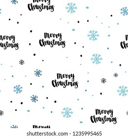 Dark BLUE vector seamless layout with bright snowflakes. Colorful snowflakes with gradient on abstract background. Pattern for design of window blinds, curtains.