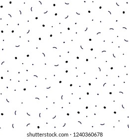Dark BLUE vector seamless layout with circles, lines. Glitter abstract illustration with connection of triangle structure. Pattern for trendy fabric, wallpapers.