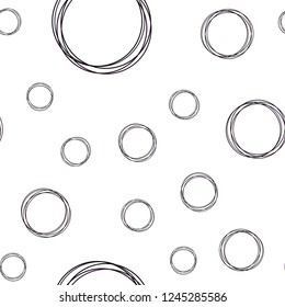 Dark BLUE vector seamless layout with circle shapes. Blurred bubbles on abstract background with colorful gradient. Texture for window blinds, curtains.