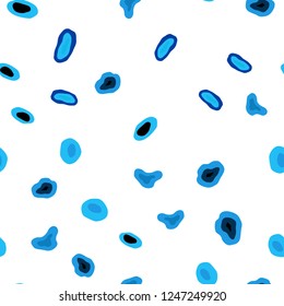 Dark BLUE vector seamless layout with circle shapes. Illustration with set of shining colorful abstract circles. Template for business cards, websites.