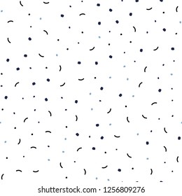 Dark BLUE vector seamless layout with circles, lines. Illustration with set of colorful abstract circles and lines. Pattern for design of window blinds, curtains.